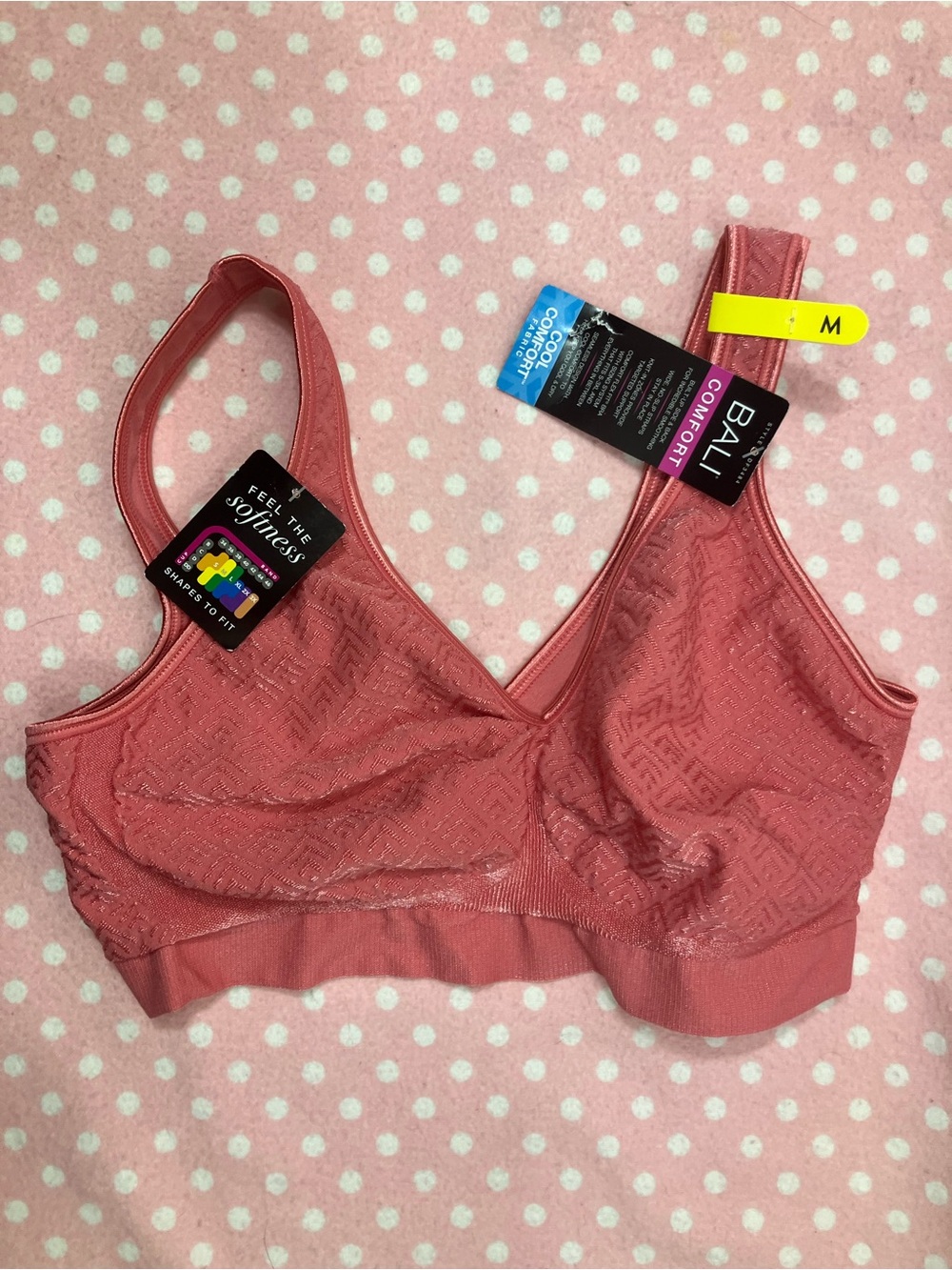 Bali Wireless Comfort Bra in Dusty Rose